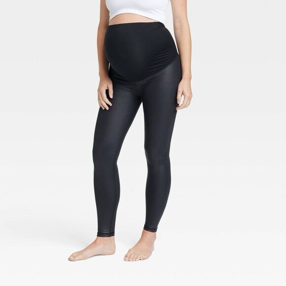 High Gloss Maternity Leggings - Isabel Maternity by Ingrid & Isabel™ Black XXL - Picture 1 of 3